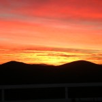 Sunrise over our hills