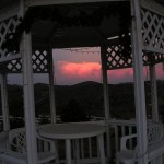 gazebo and clouds